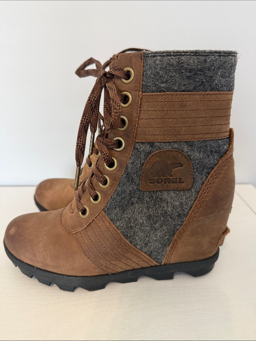 Sorel Lexie Wedge Lace-Up Boots